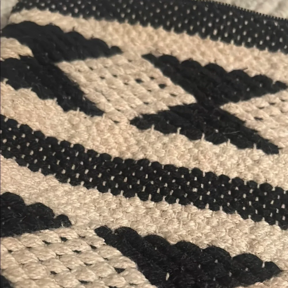 Black and Tan Woven Clutch